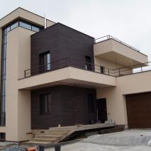 Кирпичный жилой дом в стиле "конструктивизм" (Sобщ: 646 м²)