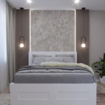 Интерьер спальной комнаты в стиле минимализм.
